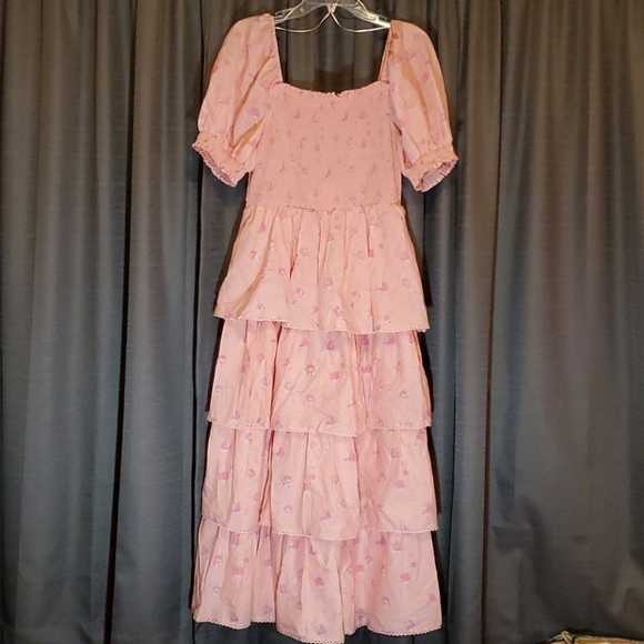 LoveShackFancy Dresses & Skirts - NWT LOVESHACKFANCY Pink Floral Maxi Dress